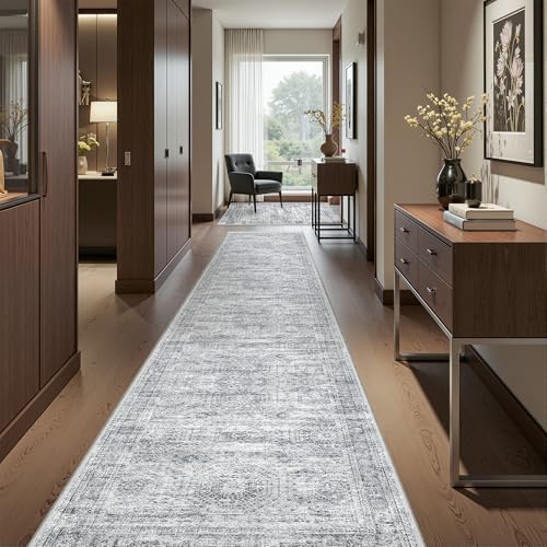 2x12 Runner Rug Non Slip, Washable Hallway Runner Rug by Restydon