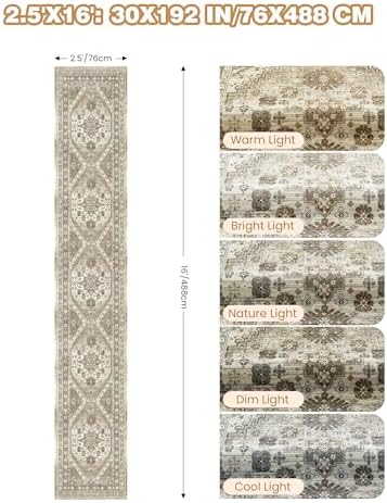 Washable Runner Rug 2.5x16, Non-Slip Long Kitchen Rugs - Image 2