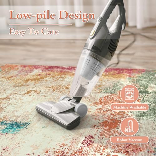 Lahome Abstract Kitchen Rugs Washable, 3x5 Ultra Thin Soft Small Area Rug - Image 6