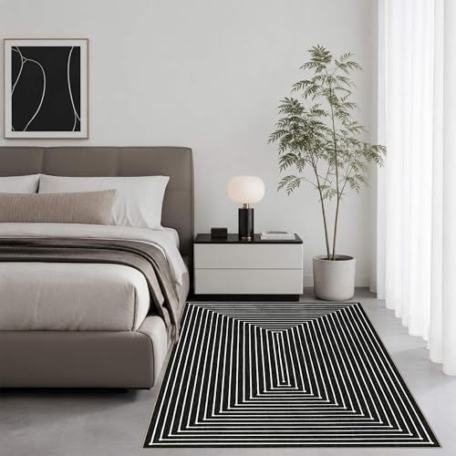 Washable 4x6 Rug Modern Abstract Area Rug - Image 3