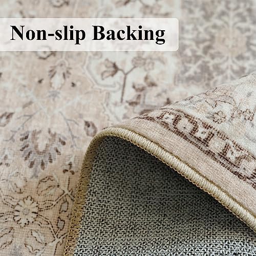 4x10 Hallway Wide Runner Rug: Washable Oriental Soft Area Rug - Image 6