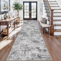 Non Slip Abstract Rug 3x12: Washable Runner Rugs by HILORUUG