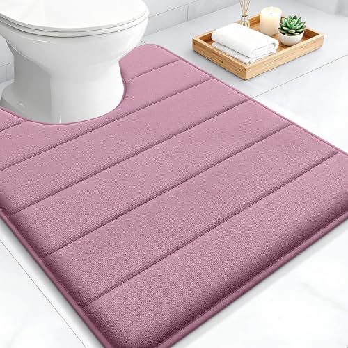 OLANLY Memory Foam Toilet Rugs U Shaped 24x20, Super Soft and Absorbent by OLANLY