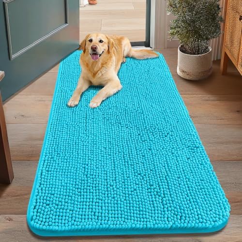 Smiry Dog Door Mat for Muddy Paws 48x30, Absorbs Moisture and Dirt Doormat by Smiry