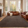 6x9 Large Pure Brown Area Rug Non-Slip Washable by FinRe%CC%80cHome