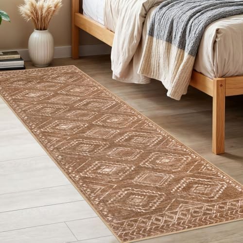 KILOCOCO Washable Runner Rug 2x6 ft Hallway Runners, Mocha Brown - Image 4