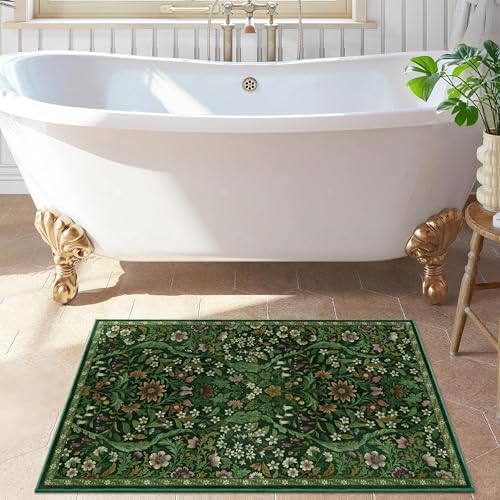 Floral 2x3 Entryway Rug Washable Door Mat Indoor Throw Rug - Image 4
