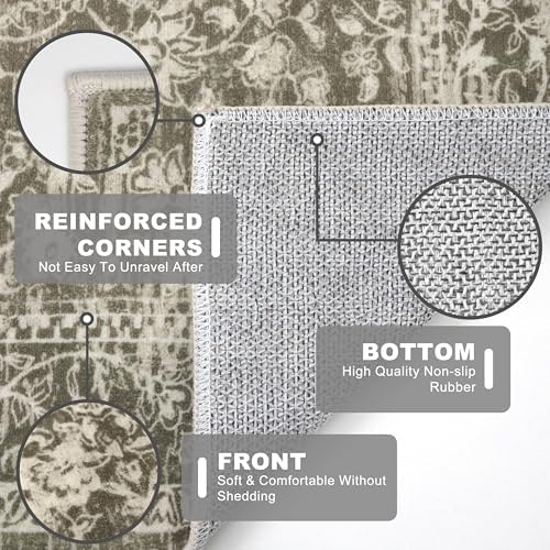 KILOCOCO Area Rug 3x5 Washable Entryway Rug Non Slip Kitchen Rugs - Image 6