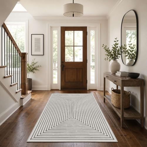 3x5 Entryway Rug Washable Area Rug Carpet by LatteFog