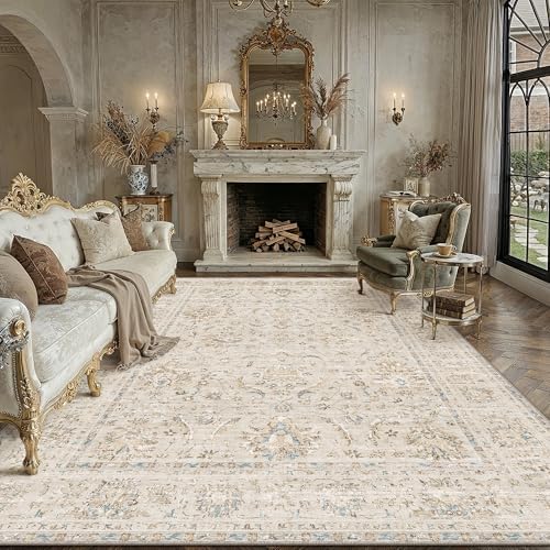 PureCozy 8x10 Beige Neutral Area Rug by PureCozy