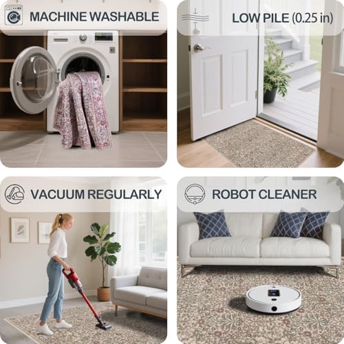 10x14 Area Rug for Living Room Washable Carpet - Image 6