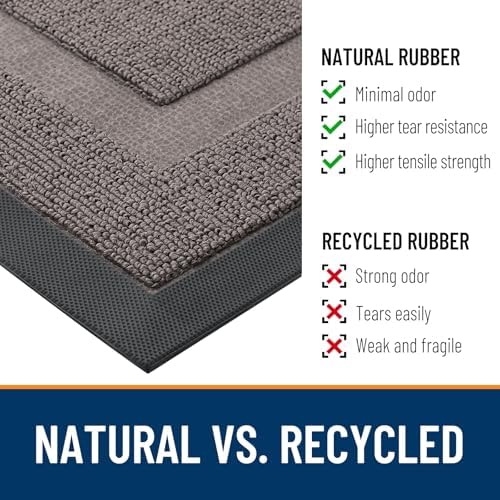 OLANLY Front Door Mat Outside 29.5x17, All-Season Heavy-Duty Rubber Doormat - Image 4