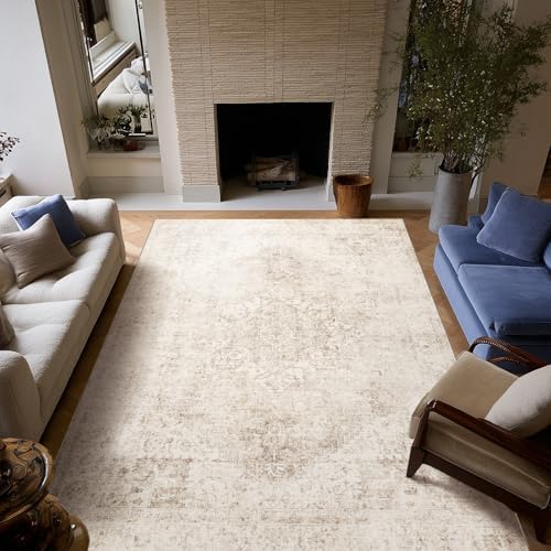 Machine Washable Rugs for Living Room: 6x9 Area Rugs for Bedroom by NoiFamo