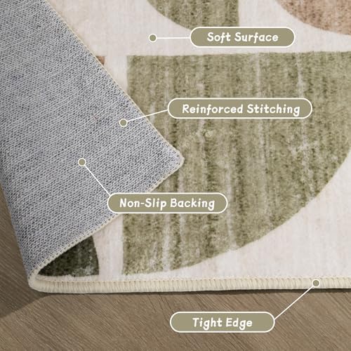 MUJOO 5x7 Area Rugs Washable, Boho Rugs Non Slip Modern Abstract Large - Image 6
