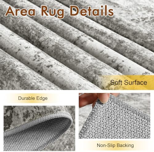 4x6 Ft Abstract Washable Area Rugs - Image 6