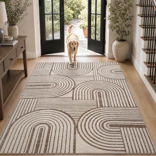 Engiw Khaki Brown Neutral 4x6 Area Rugs - Image 7