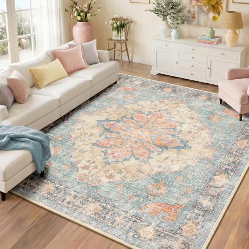 RELEANY Washable Area Rug, Square 8'x8' by RELEANY
