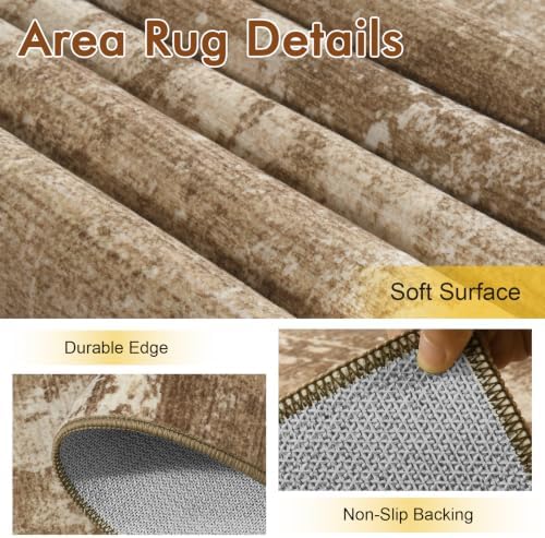 8x10 Ft Abstract Washable Area Rugs - Image 6