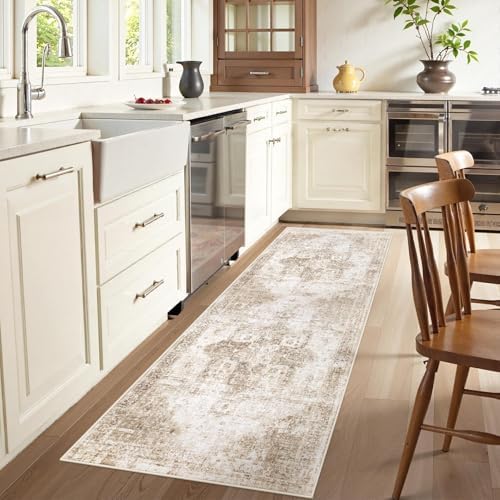 Runner Rug 2x6 Washable Rug, Vintage Boho Medallion Hallway Runner Non-Slip - Image 3