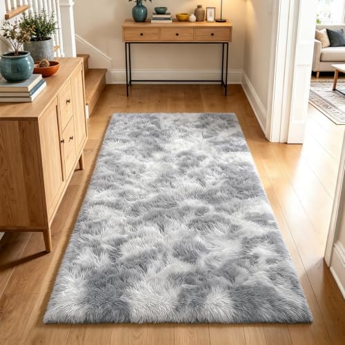 Mottled Light Grey 3x5 Area Rugs - Image 2