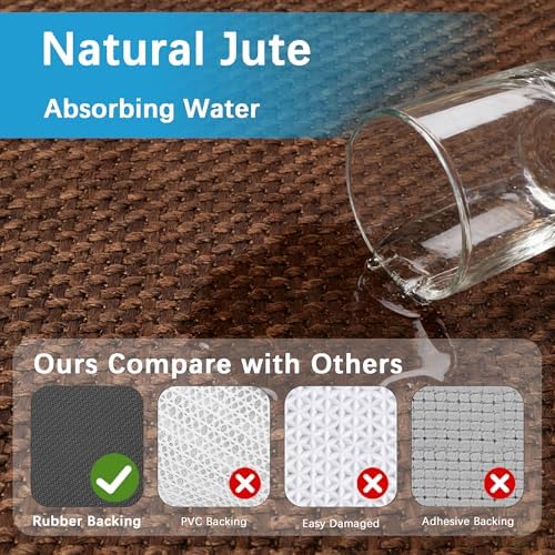 5ft Kitchen Runner Rugs Non Skid, Absorbent Small Jute Kitchen Carpet Sink Rug - Image 4