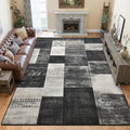 Tepook 4x6 Area Rugs for Living Room, Washable Large Geometric Bedroom Rug by Tepook