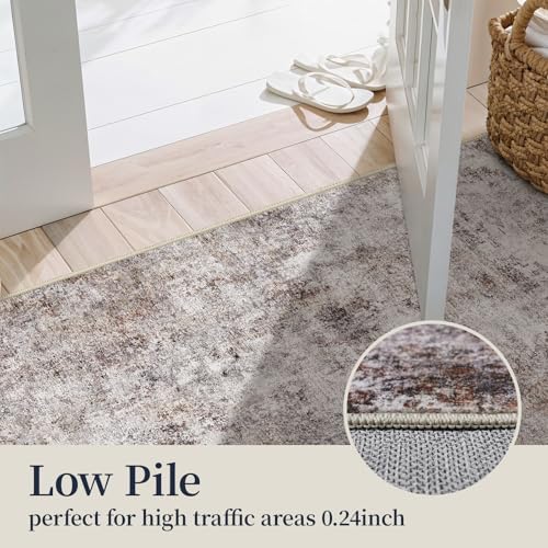 3x6 Washable Runner Rug: Modern Abstract Carpet - Image 6