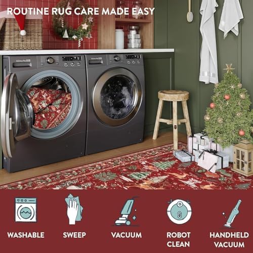 Lahome Christmas Rug for Living Room, 8x10 Soft Large Rug for Bedroom, - Image 2