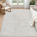4x6 Area Rugs Living Room: Bedroom Washable Carpet Neutral Cream by Luxturiy