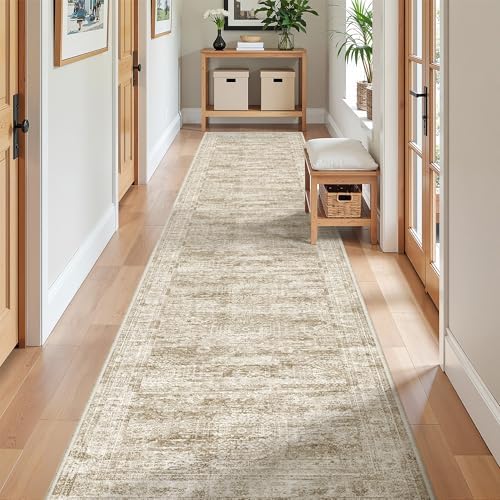 2x10 Runner Rug Non Slip, Washable Hallway Runner Rug by Restydon