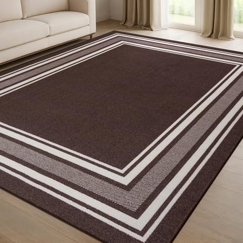 Non Slip Area Rugs 3x5 Modern Bordered Non Skid Rubber Backing Soft Area Rug - Image 4