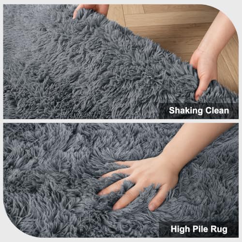 Shag Area Rugs for Bedroom Living Room, 8X10 Ultra Soft Fluffy Area Rugs for - Image 5