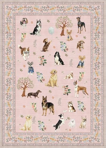 Pink Floral Area Rug 4x6 for Bedroom Dining Room - Image 6