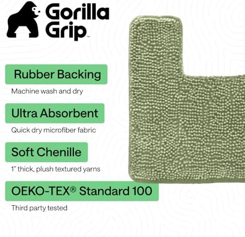 GORILLA GRIP Chenille Bath Rug Mat - Image 3