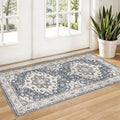 Washable 2x4 Entryway Runner Rug: Vintage Non-Slip Water Resistant Kitchen Rugs by HYHAOYUNLAI