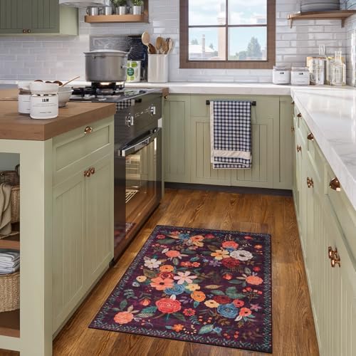 Purple Washable 2x3 Entry Rug, Small Rugs - Image 3