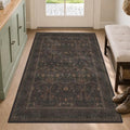 3x5 Rustic Brown Large Entry Way Area Rugs Indoor Washable by Evyhood