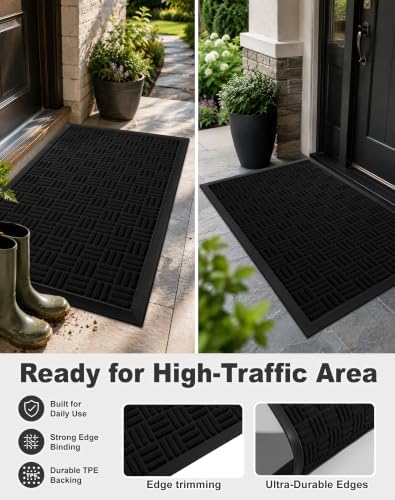 Mibao Front Door Mat Outdoor Entrance, Waterproof Dirt Trapper Doormat - Image 5