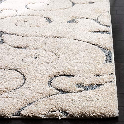 SAFAVIEH Florida Shag Runner Rug 2'3"x7', Soft Beige & Blue Grey SG455-1155 - Image 6