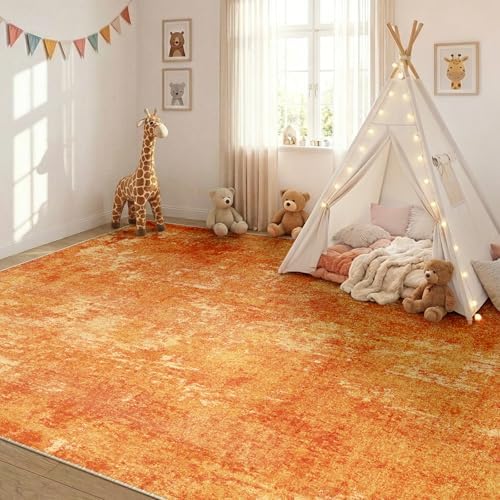 RELEANY Washable 9'x12' Abstract Area Rug - Image 4