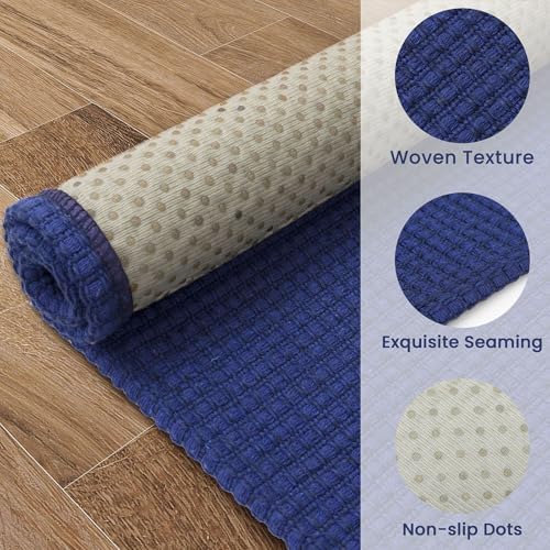 EARTHALL Woven Area Rugs 5x7 Ft Washable Living Room Rugs Non Slip Rubber - Image 5