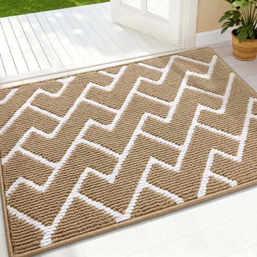 OLANLY Front Door Mat 32x20, Low-Profile Easy Clean Doormat by OLANLY