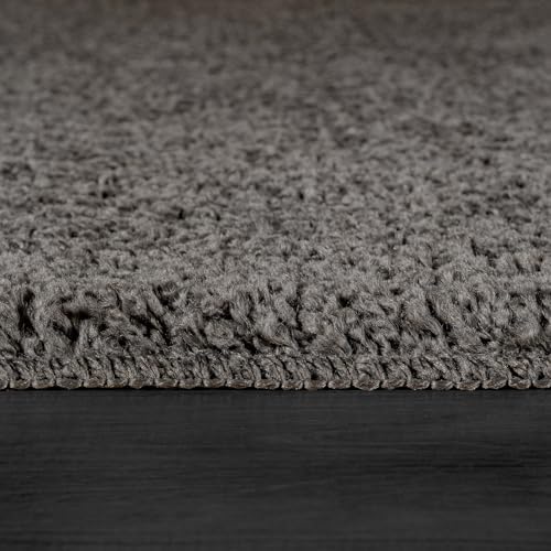 Area Rug 6x9 Dark Gray Washable Indoor Rug Solid Non Slip Easy to Clean Non - Image 7