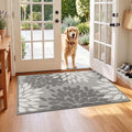 HEBE 2x3 Floral Area Rug, Non Slip Washable Small Entryway Rug by HEBE