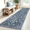 Washable Vintage 2.6x8 Runner Rug Non Slip Runners by SILOLOOM
