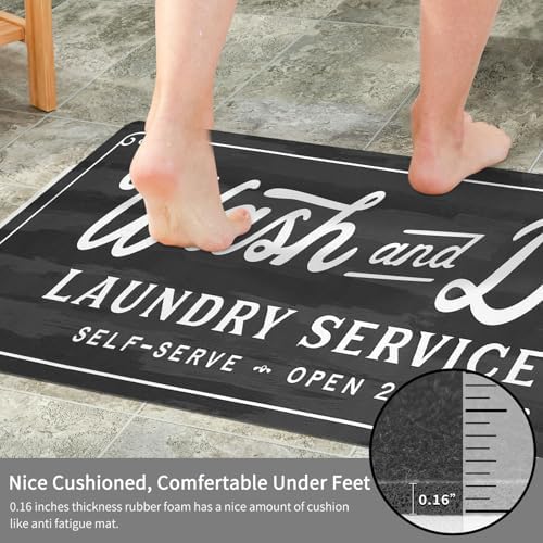 KOZYFLY Laundry Room Rug Runner 20"x31" Non Slip Kitchen Rugs Washable Laundry - Image 3