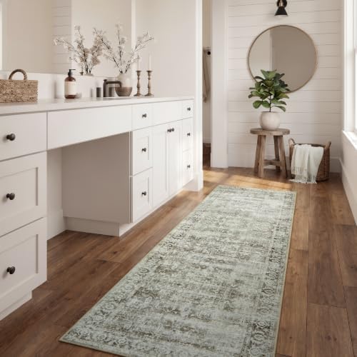 Morebes Washable Hallway Runner Rug 8ft, Farmhouse Vintage Carpet Runner - Image 4