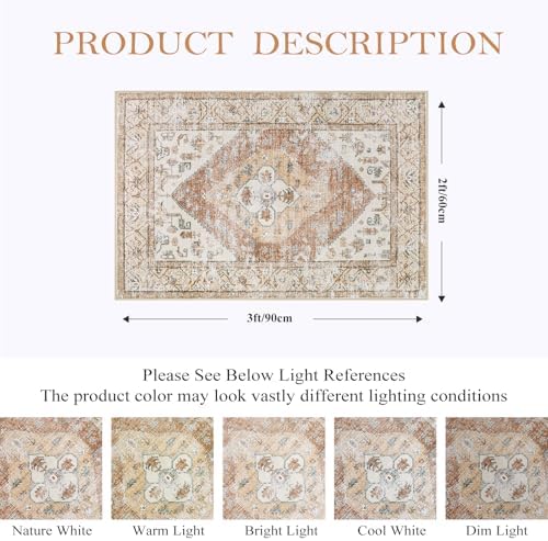 Lahome Boho Kitchen Rugs Washable - Image 2