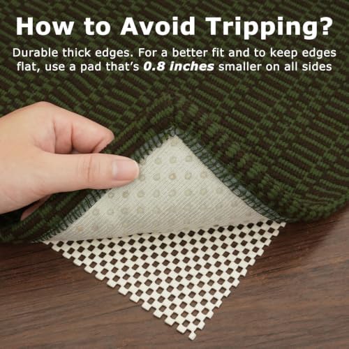 KOZYFLY 2x3 Washable Entryway Rug, Woven Door Mat, Sage Green/Taupe - Image 5