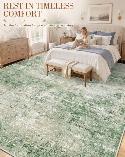 OLANLY 9x12 Washable Area Rug, Soft Non Slip Carpet - Image 4